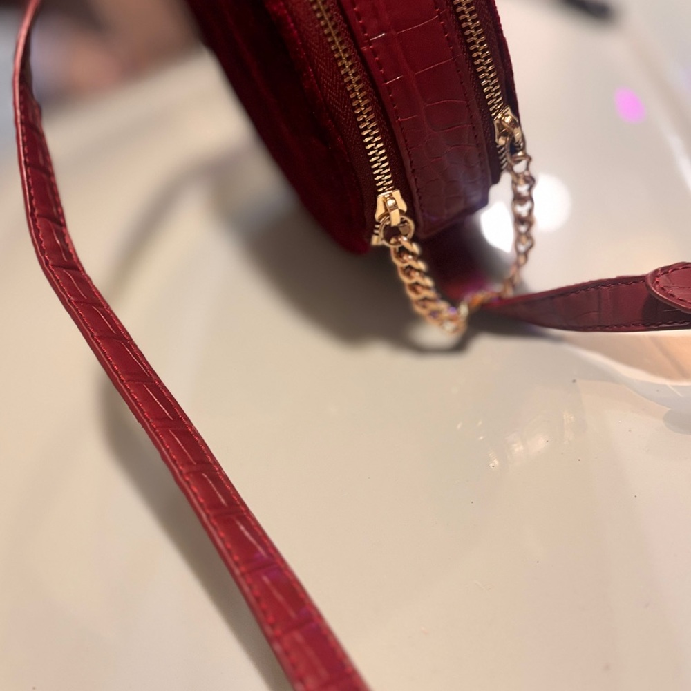 Free People Deep Burgundy Velvet Crossbody Bag - Picture 3 of 10